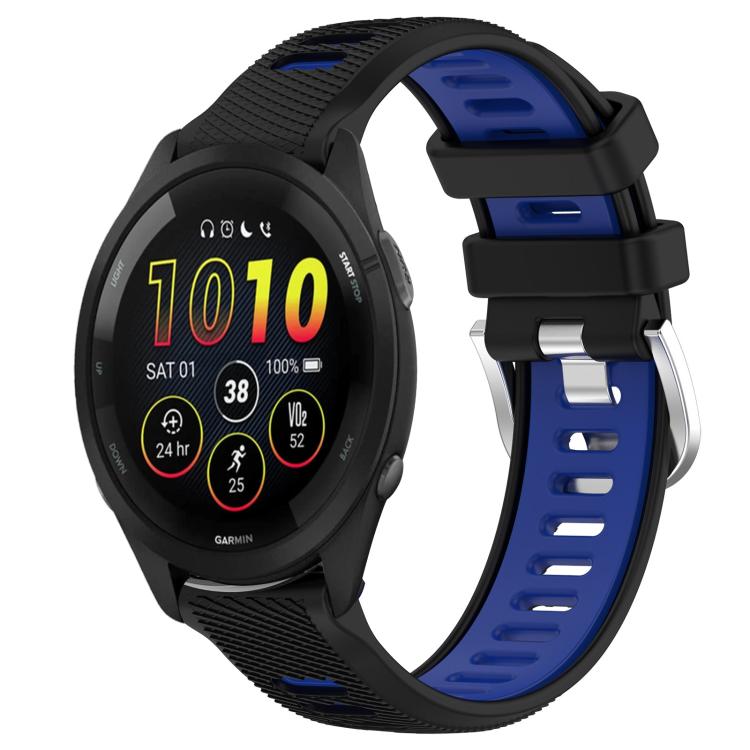 xDfind Sports Two-Color Steel Buckle Silicone Watch Band, For Garmin 20mm