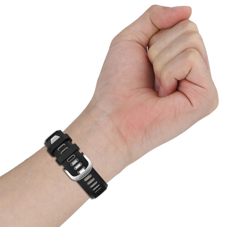 xDfind Sports Two-Color Steel Buckle Silicone Watch Band, For Garmin 22mm, For Garmin 18mm