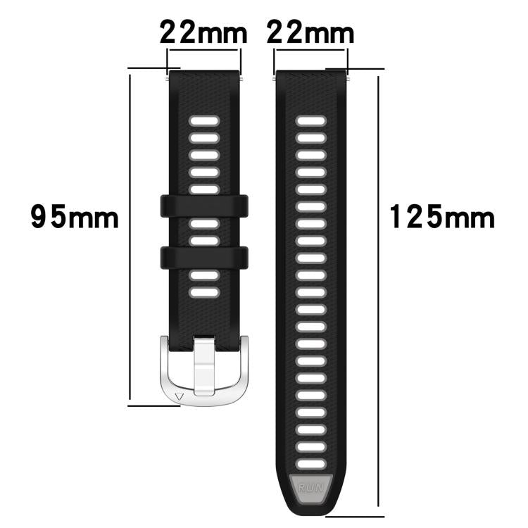 xDfind Sports Two-Color Steel Buckle Silicone Watch Band, For Garmin 22mm, For Garmin 18mm
