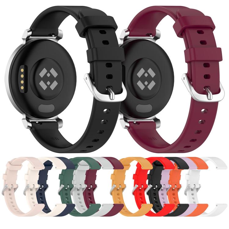 xDfind Quick Release Silver Buckle Silicone Watch Band Wristband, For Garmin Lily 2