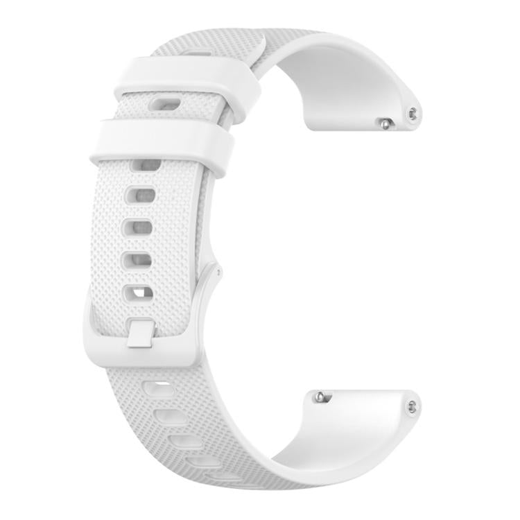 xDfind Small Plaid Solid Color Silicone Watch Band, 18mm For Garmin Venu 2S / Move 3S / Active S, 20mm For Garmin Forerunner 570 42mm/245/645