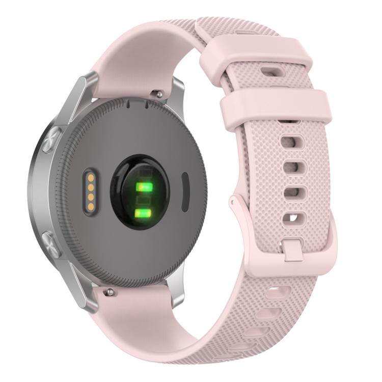 xDfind Small Plaid Solid Color Silicone Watch Band, 18mm For Garmin Venu 2S / Move 3S / Active S, 20mm For Garmin Forerunner 570 42mm/245/645