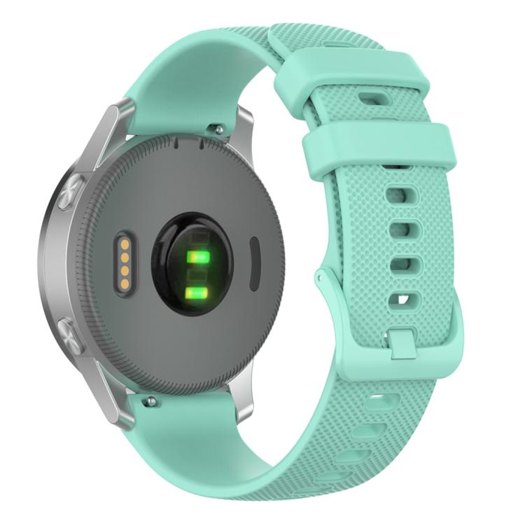 xDfind Small Plaid Solid Color Silicone Watch Band, 18mm For Garmin Venu 2S / Move 3S / Active S, 20mm For Garmin Forerunner 570 42mm/245/645