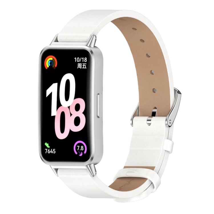 Mijobs Microfiber PU Leather Watch Band, For Huawei Band 10 / 9 / 8