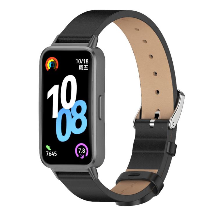 Mijobs Microfiber PU Leather Watch Band, For Huawei Band 10 / 9 / 8