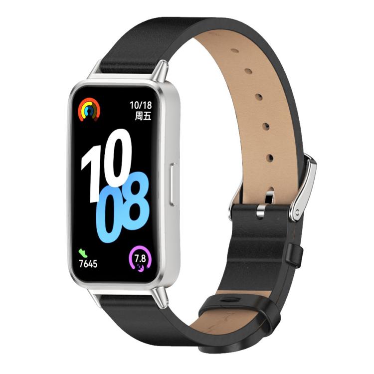 Mijobs Microfiber PU Leather Watch Band, For Huawei Band 10 / 9 / 8