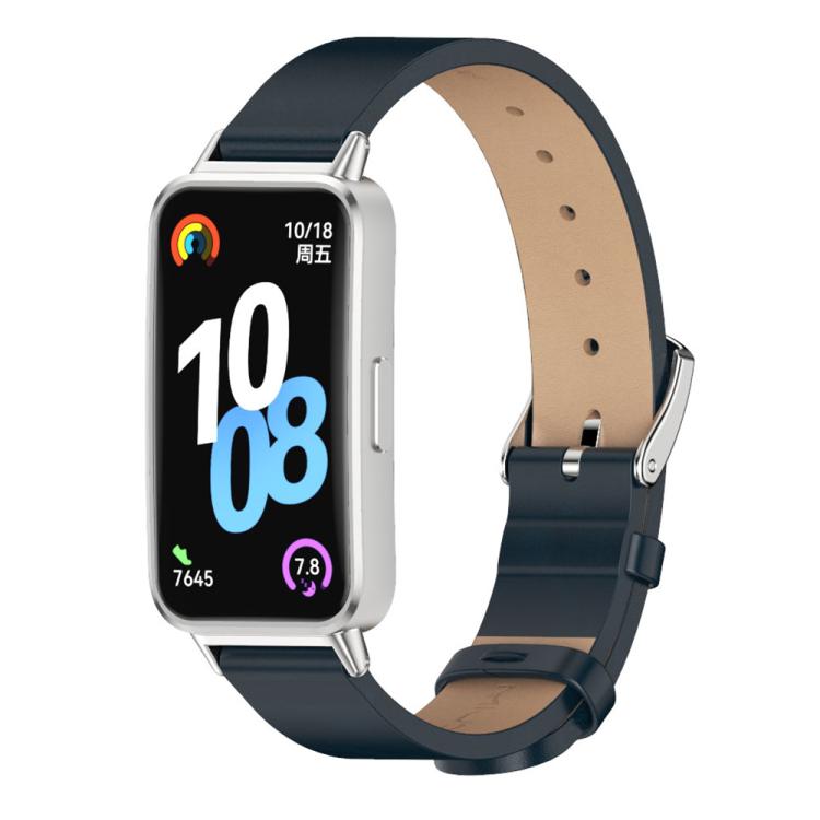 Mijobs Microfiber PU Leather Watch Band, For Huawei Band 10 / 9 / 8