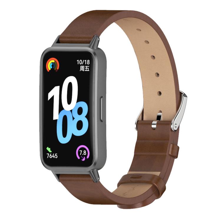Mijobs Microfiber PU Leather Watch Band, For Huawei Band 10 / 9 / 8