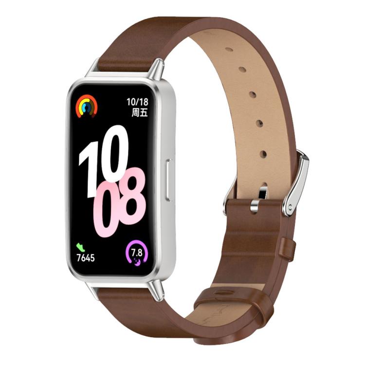 Mijobs Microfiber PU Leather Watch Band, For Huawei Band 10 / 9 / 8