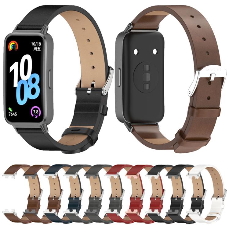 Mijobs Microfiber PU Leather Watch Band, For Huawei Band 10 / 9 / 8