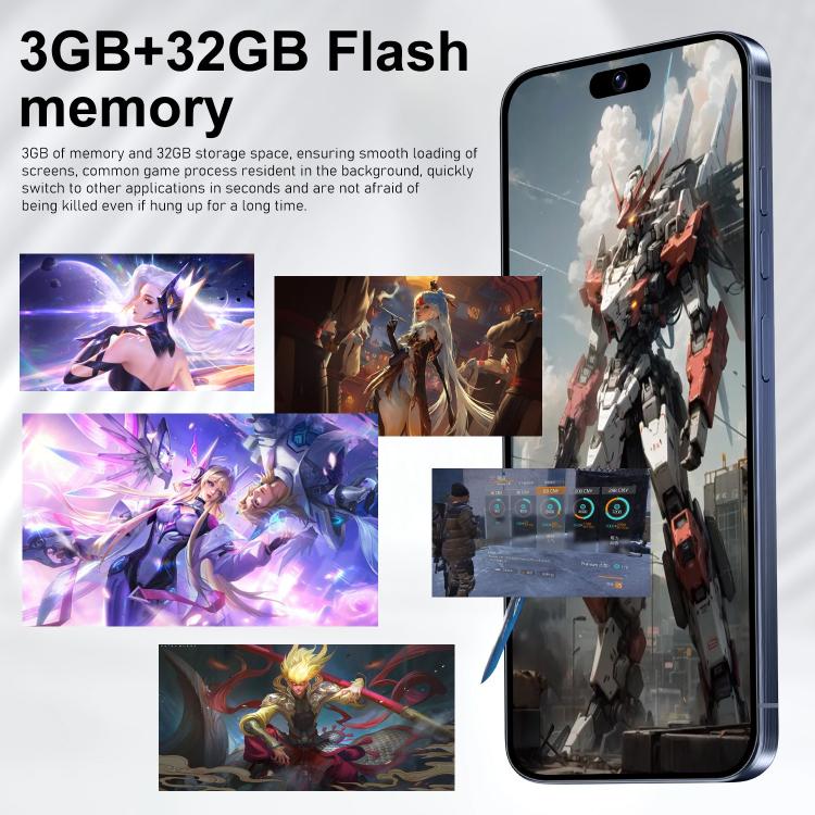 I16 Pro Max / VD1, 3GB+32GB, 6.8 inch Android 10 MTK6753 Octa Core, Network: 4G, Dual SIM, US Plug, UK Plug, AU Plug