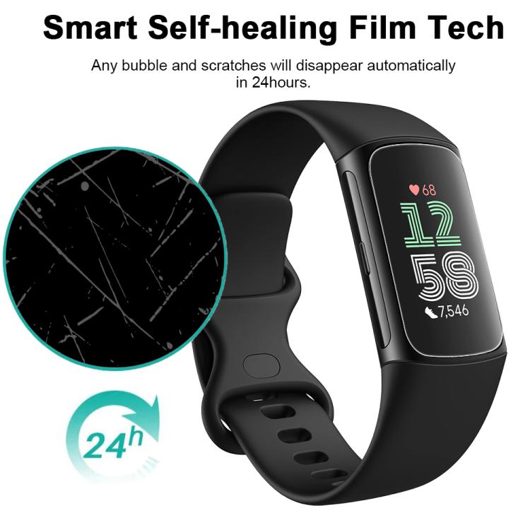 5pcs xDfind Soft Hydrogel Film Full Cover Front Protector, For Fitbit Charge 6, For Fitbit Versa 4, For Fitbit Charge 5, For Fitbit Luxe, For Fitbit Versa 3, For Fitbit Versa 2, For Fitbit Versa