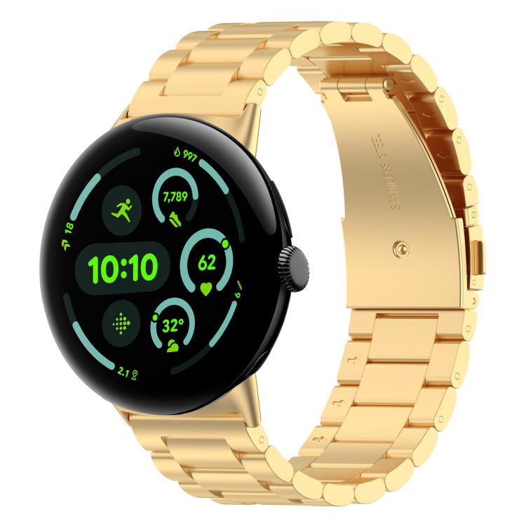 xDfind Three Beads Quick Release Metal Watch Band, For Google Pixel Watch 4 / 3 45mm, For Google Pixel Watch 4 / 3 / 2 / 1 41mm