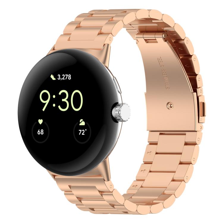 xDfind Three Beads Quick Release Metal Watch Band, For Google Pixel Watch 4 / 3 45mm, For Google Pixel Watch 4 / 3 / 2 / 1 41mm