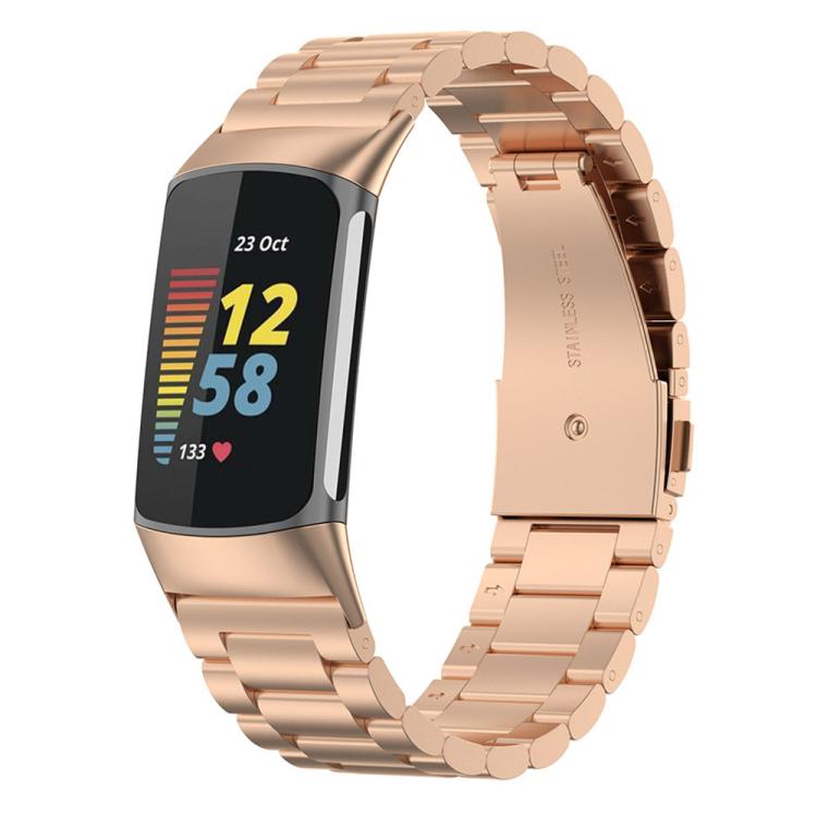 xDfind Three Beads Quick Release Metal Watch Band, For Fitbit Charge 6 / 5, For Fitbit Inspire 3, For Fitbit Versa 4 / 3 / Sense2 / 1, For Fitbit Charge 4 / 3