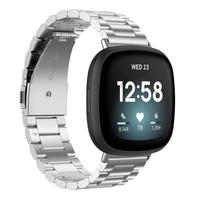 xDfind Three Beads Quick Release Metal Watch Band, For Fitbit Charge 6 / 5, For Fitbit Inspire 3, For Fitbit Versa 4 / 3 / Sense2 / 1, For Fitbit Charge 4 / 3
