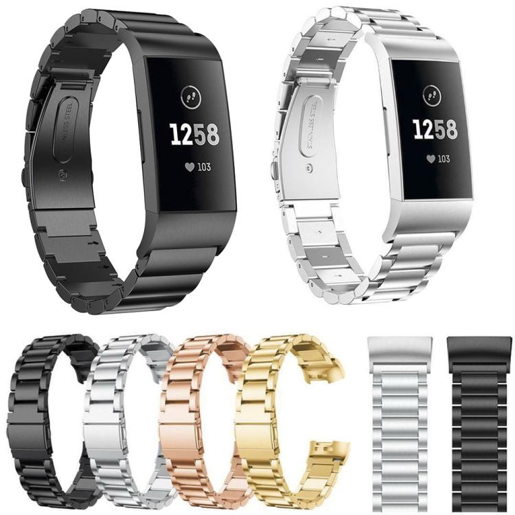 xDfind Three Beads Quick Release Metal Watch Band, For Fitbit Charge 6 / 5, For Fitbit Inspire 3, For Fitbit Versa 4 / 3 / Sense2 / 1, For Fitbit Charge 4 / 3