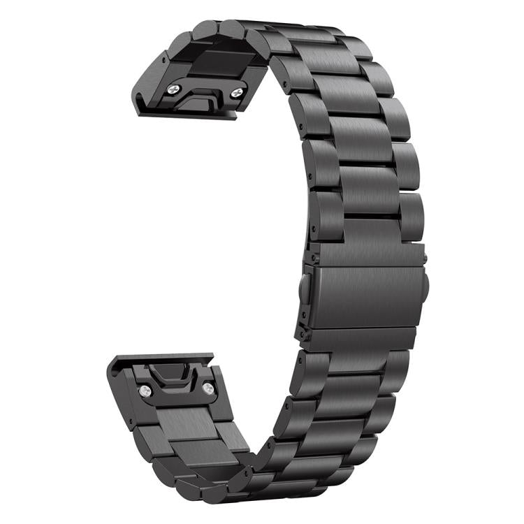 xDfind Three Beads Quick Release Metal Watch Band, For Garmin Fenix 8/7X/6X/5X 26mm, For Garmin Fenix 8/7/6/5 22mm, For Garmin Fenix 8/7S/6S/5S 20mm, For Garmin Forerunner 45/45S/Swim2, For Garmin Forerunner 220/735/735XT/230/235
