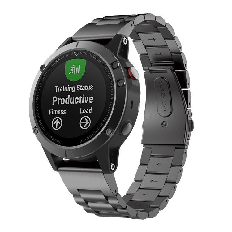 xDfind Three Beads Quick Release Metal Watch Band, For Garmin Fenix 8/7X/6X/5X 26mm, For Garmin Fenix 8/7/6/5 22mm, For Garmin Fenix 8/7S/6S/5S 20mm, For Garmin Forerunner 45/45S/Swim2, For Garmin Forerunner 220/735/735XT/230/235
