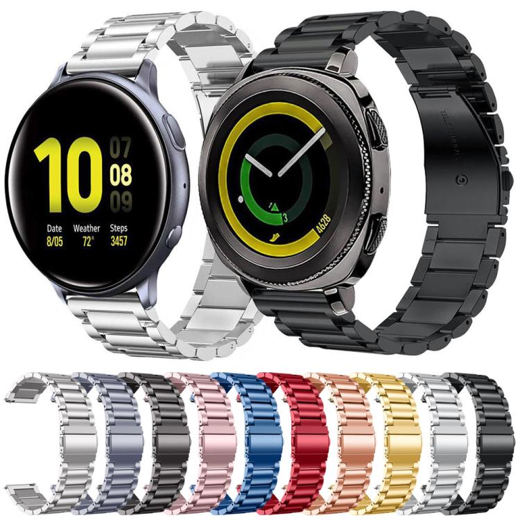 xDfind Three Beads Stainless Steel Watch Band, 14mm, 18mm, 20mm