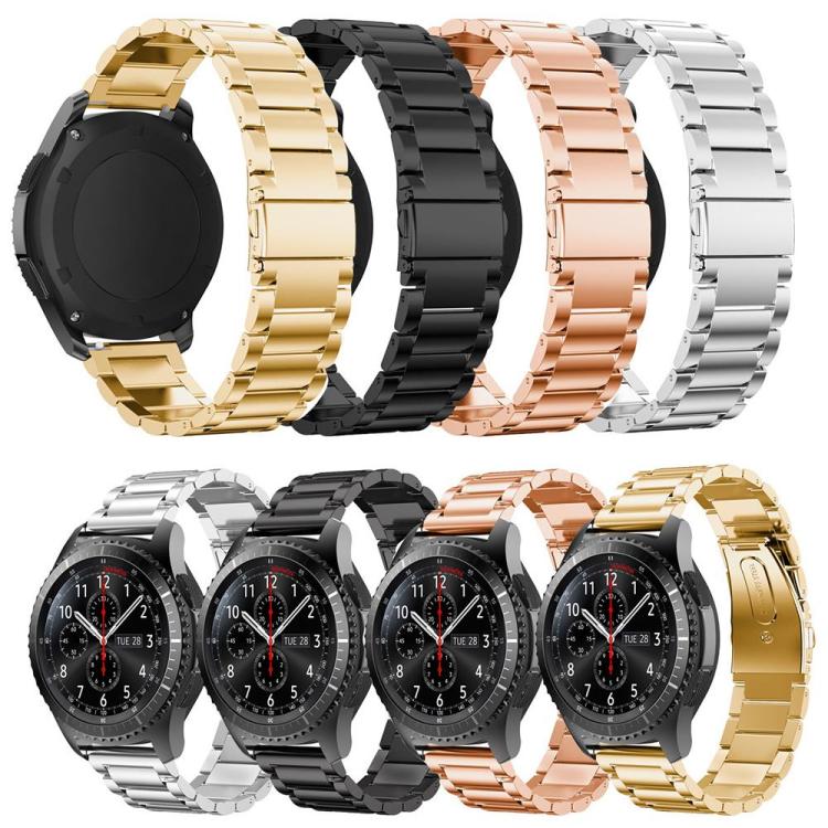 xDfind Three Beads Stainless Steel Watch Band, 14mm, 18mm, 20mm
