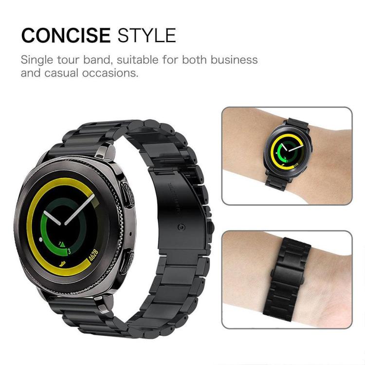 xDfind Three Beads Stainless Steel Watch Band, 14mm, 18mm, 20mm