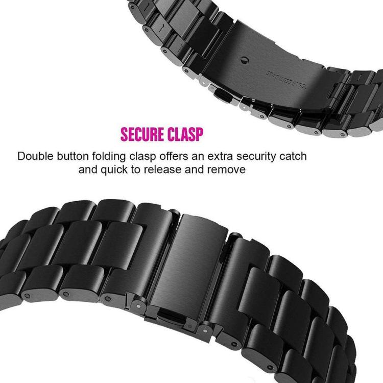 xDfind Three Beads Stainless Steel Watch Band, 14mm, 18mm, 20mm