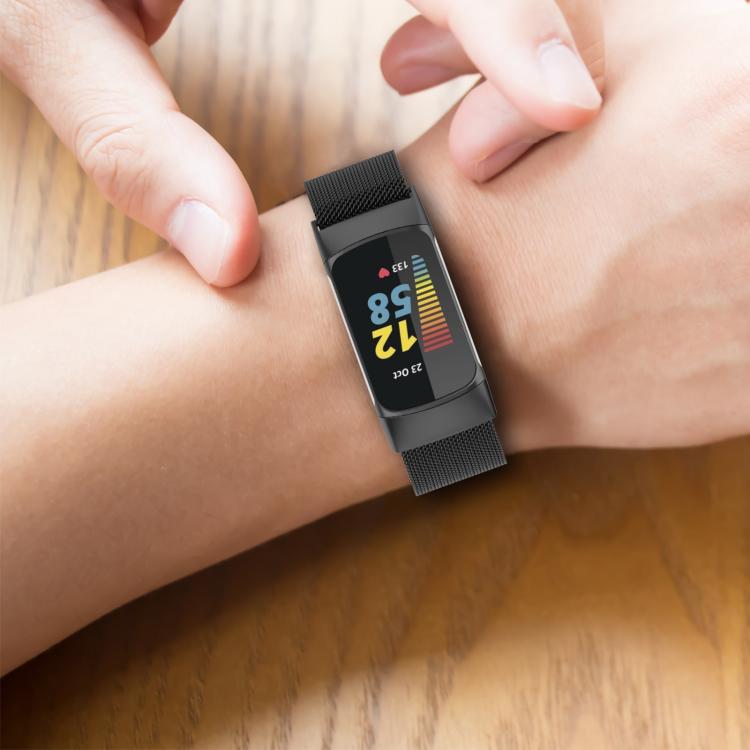 For Fitbit Charge 5 xDfind Milanese Magnetic Metal Watch Band, S, L