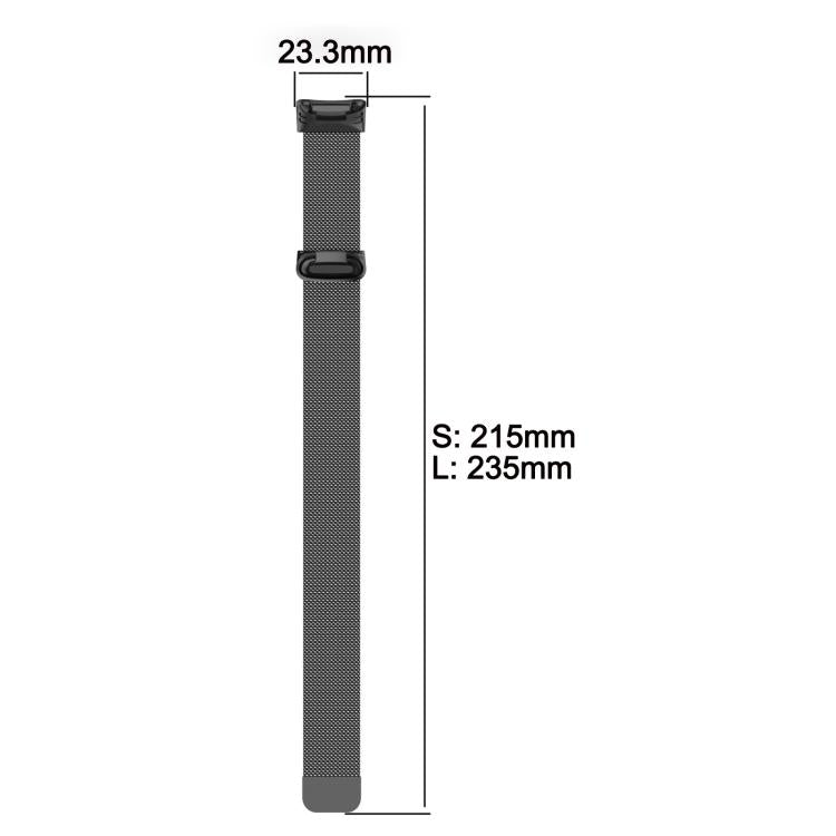 For Fitbit Charge 5 xDfind Milanese Magnetic Metal Watch Band, S, L