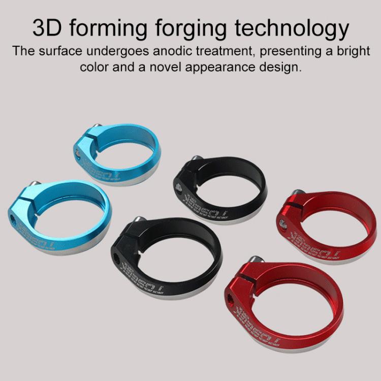 TOSEEK Aluminum Alloy Bicycle Seat Tube Clamp, 31.8mm, 34.9mm