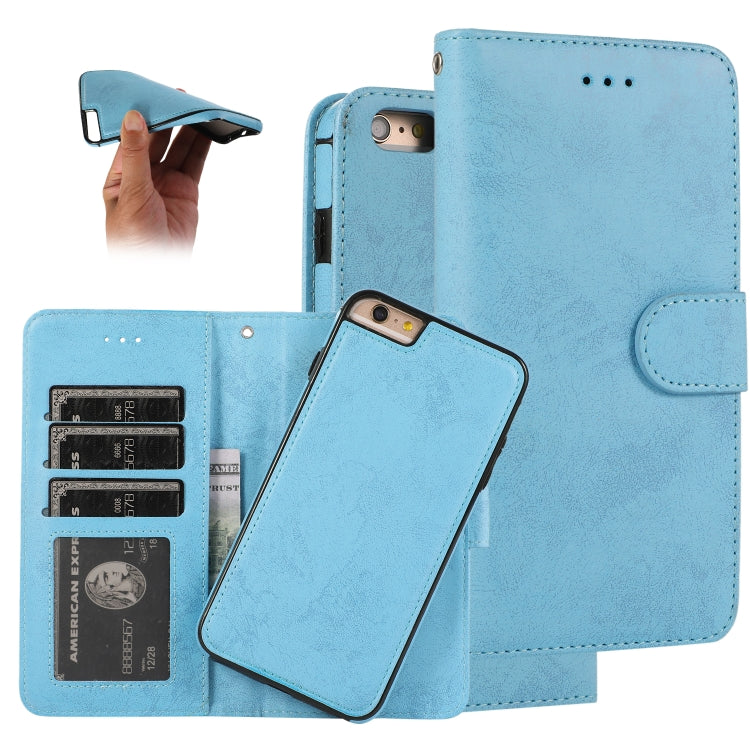 KLT888-2 Retro 2 in 1 Detachable Magnetic Horizontal Flip TPU + PU Leather Case with Holder & Card Slots & Photo Frame & Wallet, For iPhone 6 Plus, For iPhone SE 2022 / SE 2020 / 8 / 7, For iPhone 8 Plus / 7 Plus, For iPhone XS / X