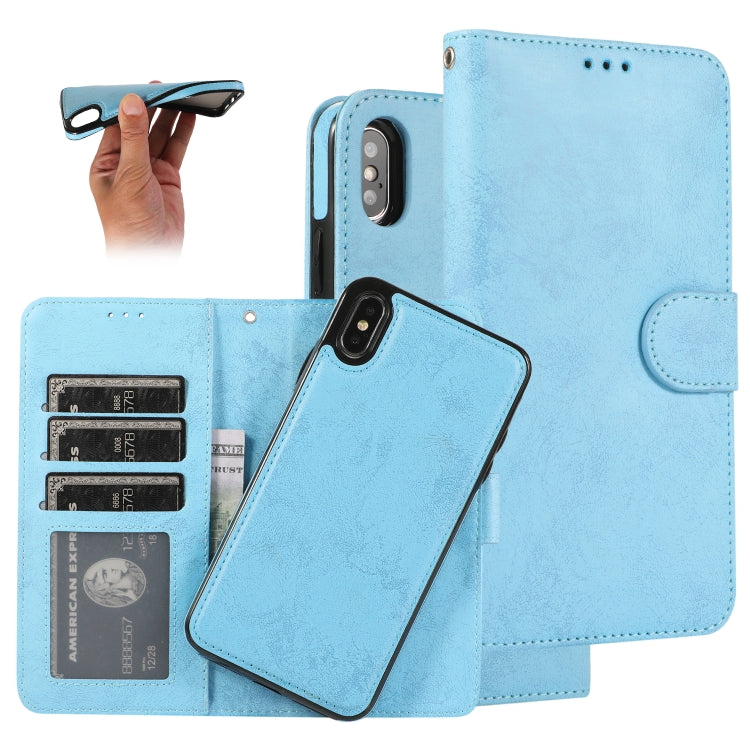 KLT888-2 Retro 2 in 1 Detachable Magnetic Horizontal Flip TPU + PU Leather Case with Holder & Card Slots & Photo Frame & Wallet, For iPhone 6 Plus, For iPhone SE 2022 / SE 2020 / 8 / 7, For iPhone 8 Plus / 7 Plus, For iPhone XS / X
