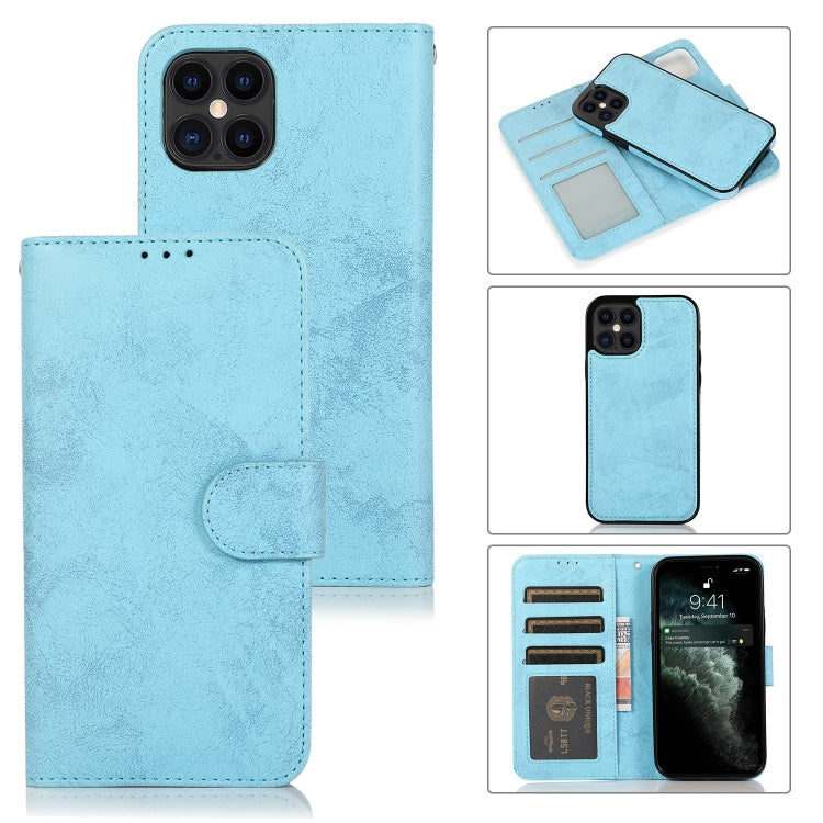KLT888-2 Retro 2 in 1 Detachable Magnetic Horizontal Flip TPU + PU Leather Case with Holder & Card Slots & Photo Frame & Wallet, For iPhone 12 Pro Max
