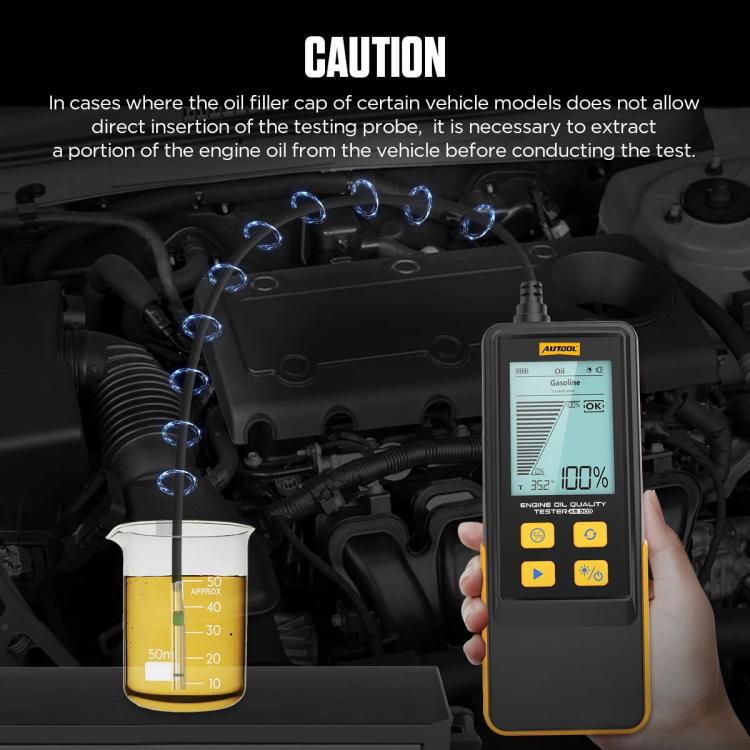 AUTOOL AS503 2.8 inch Backlit Display Car Engine Oil Tester Lubricating Oil Quality Analyzer, AS503