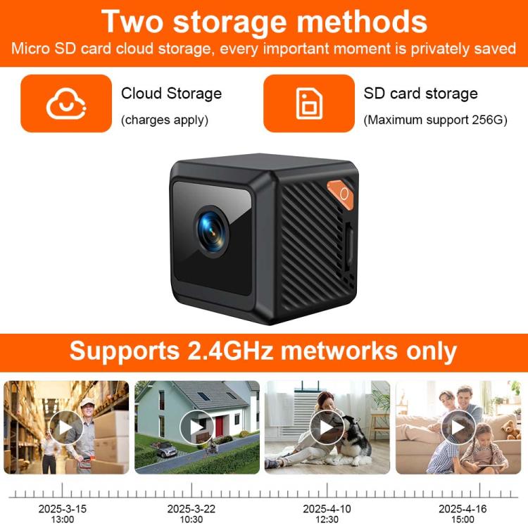 W02 HD Magnetic WiFi Smart Mini Camera Supports Motion Detection Infrared Night, W02