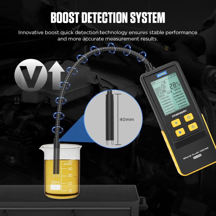 AUTOOL AS502 Digital Display Intelligent Car Brake Fluid Tester Water Content Testing, AS502