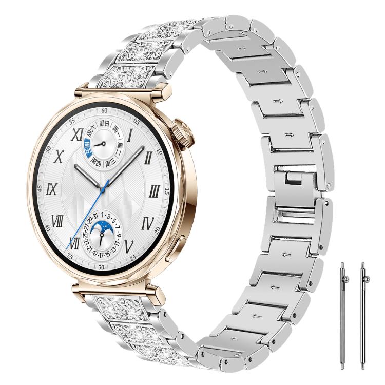 xDfind Diamond Jewelry Steel Watch Band, 20mm For Amazfit Active 2 / GTS4 Mini, 22mm For Huawei Watch GT5/GT5 Pro/4/4 Pro, 22mm For Fossil Gen 5 Carlyle/Julianna/Garrett
