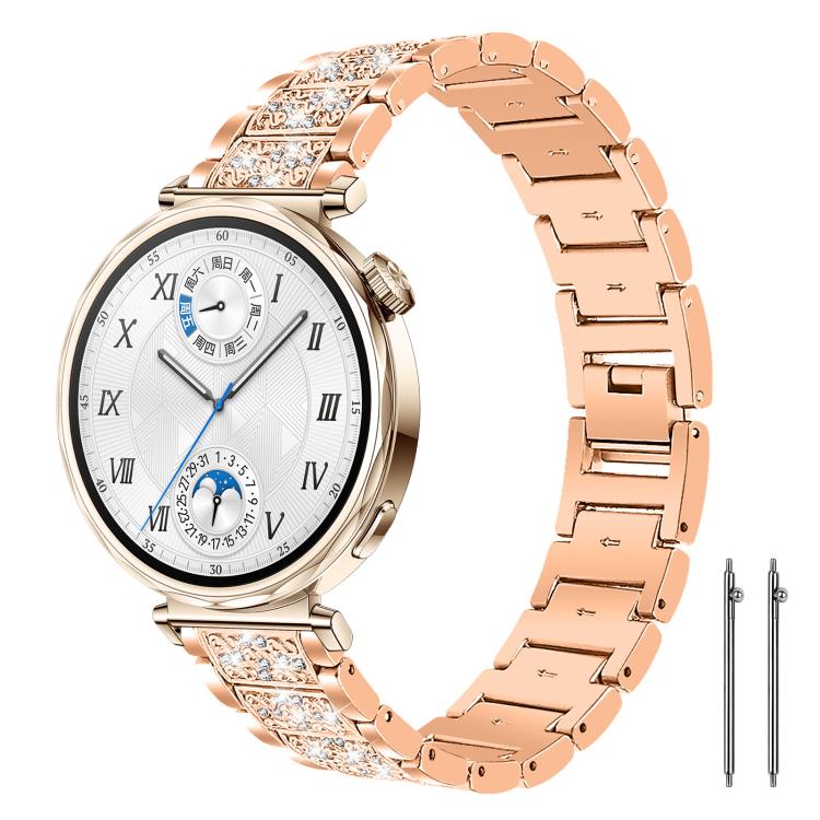 xDfind Diamond Jewelry Steel Watch Band, 20mm For Amazfit Active 2 / GTS4 Mini, 22mm For Huawei Watch GT5/GT5 Pro/4/4 Pro, 22mm For Fossil Gen 5 Carlyle/Julianna/Garrett