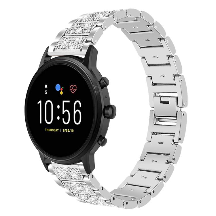 xDfind Diamond Jewelry Steel Watch Band, 20mm For Amazfit Active 2 / GTS4 Mini, 22mm For Huawei Watch GT5/GT5 Pro/4/4 Pro, 22mm For Fossil Gen 5 Carlyle/Julianna/Garrett