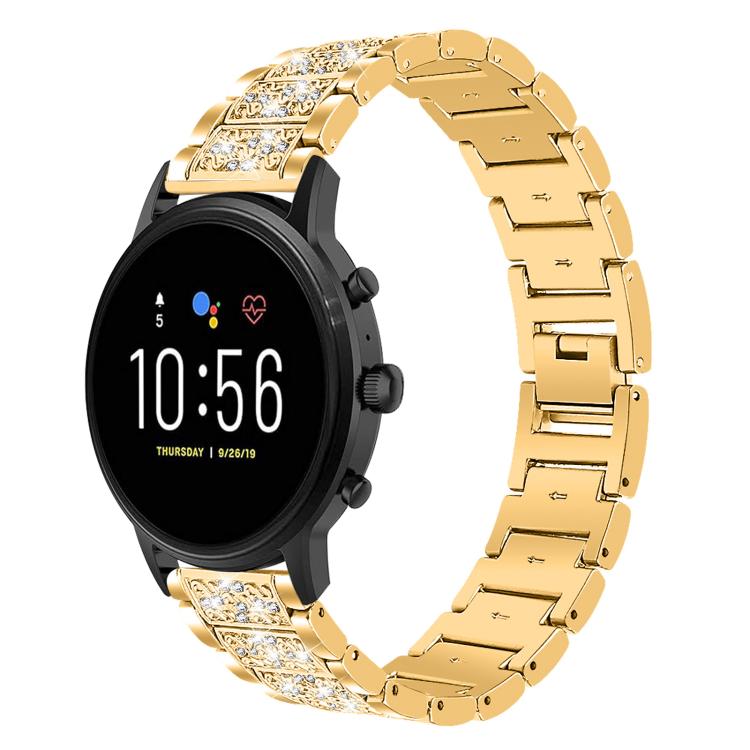 xDfind Diamond Jewelry Steel Watch Band, 20mm For Amazfit Active 2 / GTS4 Mini, 22mm For Huawei Watch GT5/GT5 Pro/4/4 Pro, 22mm For Fossil Gen 5 Carlyle/Julianna/Garrett