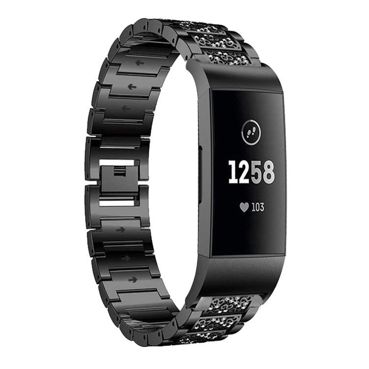xDfind Diamond Jewelry Stainless Steel Watch Band, For Fitbit Charge 6 / 5 18mm, For Fitbit Versa 4 / 3 / Sense2 / 1 20mm, For Fitbit Inspire 2 / Ace 3 14mm, For Fitbit Charge 4 / 3 18mm