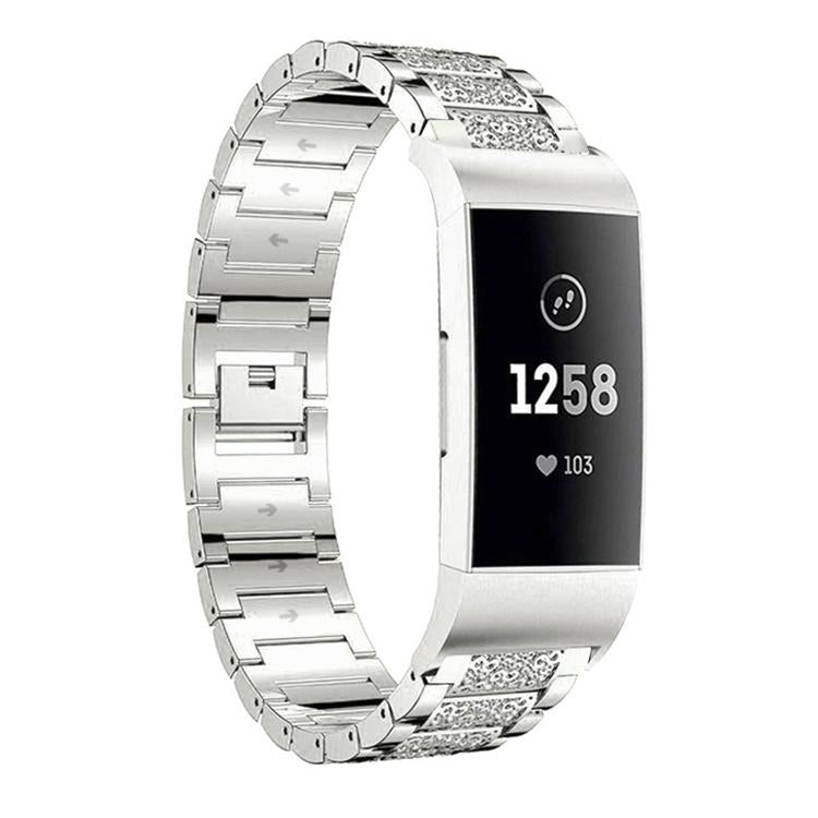 xDfind Diamond Jewelry Stainless Steel Watch Band, For Fitbit Charge 6 / 5 18mm, For Fitbit Versa 4 / 3 / Sense2 / 1 20mm, For Fitbit Inspire 2 / Ace 3 14mm, For Fitbit Charge 4 / 3 18mm