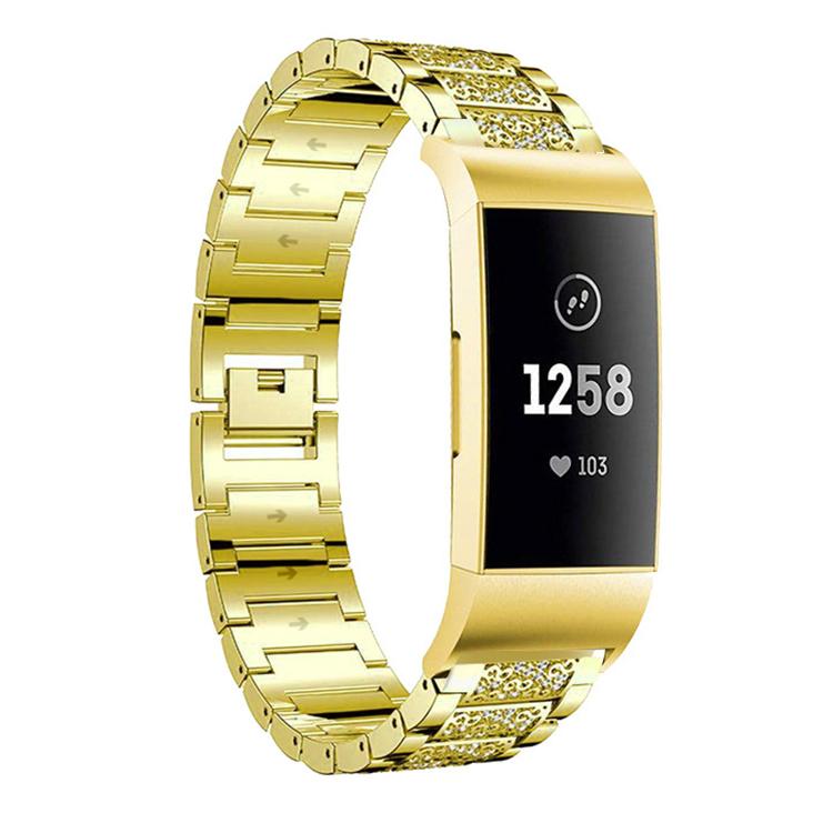 xDfind Diamond Jewelry Stainless Steel Watch Band, For Fitbit Charge 6 / 5 18mm, For Fitbit Versa 4 / 3 / Sense2 / 1 20mm, For Fitbit Inspire 2 / Ace 3 14mm, For Fitbit Charge 4 / 3 18mm