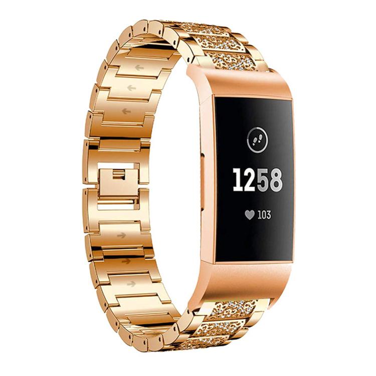 xDfind Diamond Jewelry Stainless Steel Watch Band, For Fitbit Charge 6 / 5 18mm, For Fitbit Versa 4 / 3 / Sense2 / 1 20mm, For Fitbit Inspire 2 / Ace 3 14mm, For Fitbit Charge 4 / 3 18mm