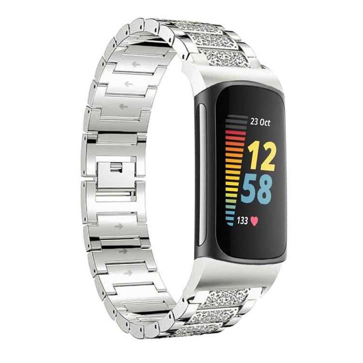 xDfind Diamond Jewelry Stainless Steel Watch Band, For Fitbit Charge 6 / 5 18mm, For Fitbit Versa 4 / 3 / Sense2 / 1 20mm, For Fitbit Inspire 2 / Ace 3 14mm, For Fitbit Charge 4 / 3 18mm