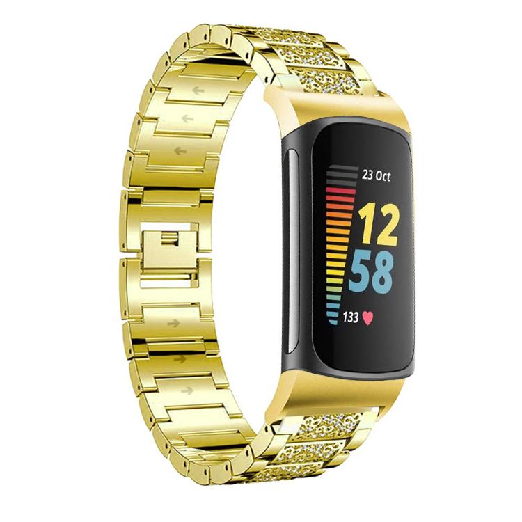 xDfind Diamond Jewelry Stainless Steel Watch Band, For Fitbit Charge 6 / 5 18mm, For Fitbit Versa 4 / 3 / Sense2 / 1 20mm, For Fitbit Inspire 2 / Ace 3 14mm, For Fitbit Charge 4 / 3 18mm