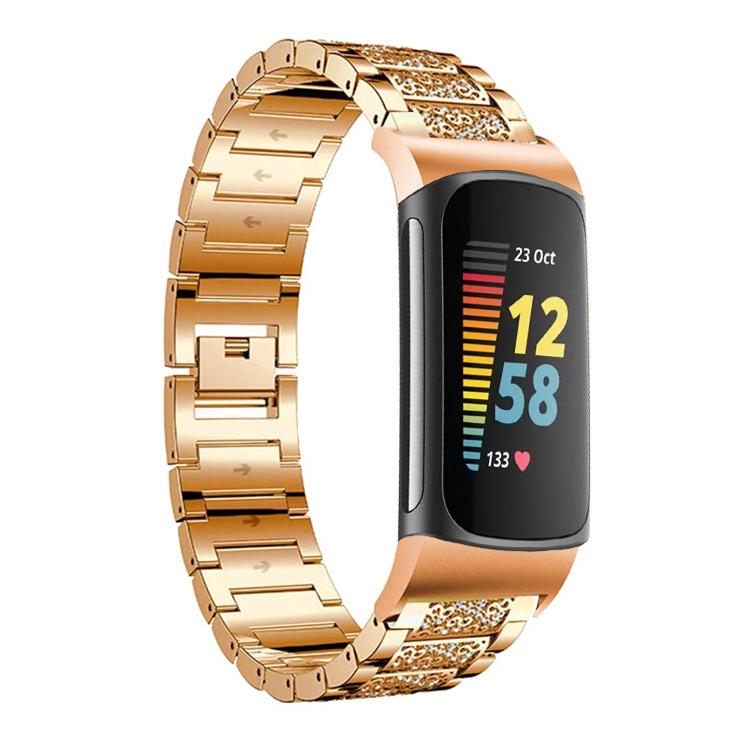 xDfind Diamond Jewelry Stainless Steel Watch Band, For Fitbit Charge 6 / 5 18mm, For Fitbit Versa 4 / 3 / Sense2 / 1 20mm, For Fitbit Inspire 2 / Ace 3 14mm, For Fitbit Charge 4 / 3 18mm