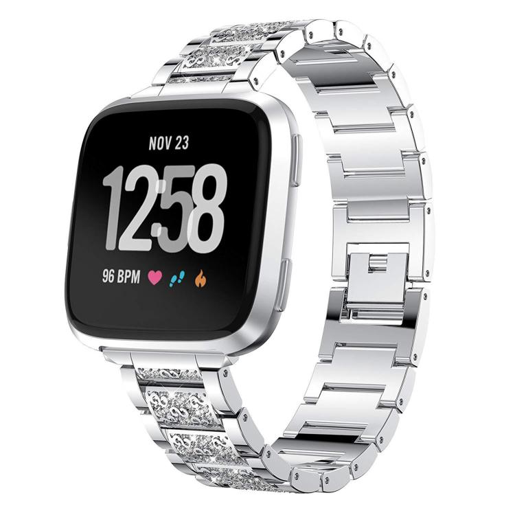 xDfind Diamond Jewelry Stainless Steel Watch Band, For Fitbit Charge 6 / 5 18mm, For Fitbit Versa 4 / 3 / Sense2 / 1 20mm, For Fitbit Inspire 2 / Ace 3 14mm, For Fitbit Charge 4 / 3 18mm