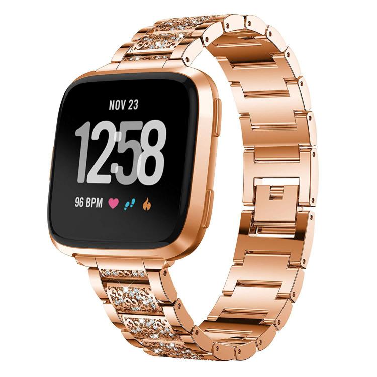 xDfind Diamond Jewelry Stainless Steel Watch Band, For Fitbit Charge 6 / 5 18mm, For Fitbit Versa 4 / 3 / Sense2 / 1 20mm, For Fitbit Inspire 2 / Ace 3 14mm, For Fitbit Charge 4 / 3 18mm