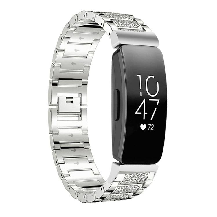 xDfind Diamond Jewelry Stainless Steel Watch Band, For Fitbit Charge 6 / 5 18mm, For Fitbit Versa 4 / 3 / Sense2 / 1 20mm, For Fitbit Inspire 2 / Ace 3 14mm, For Fitbit Charge 4 / 3 18mm